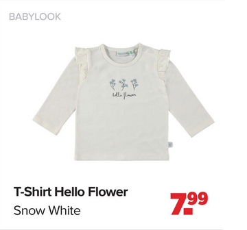Aanbieding: T - Shirt Hello Flower Snow White