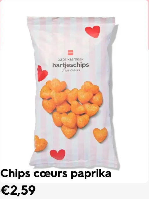Offre: Chips cœurs paprika
