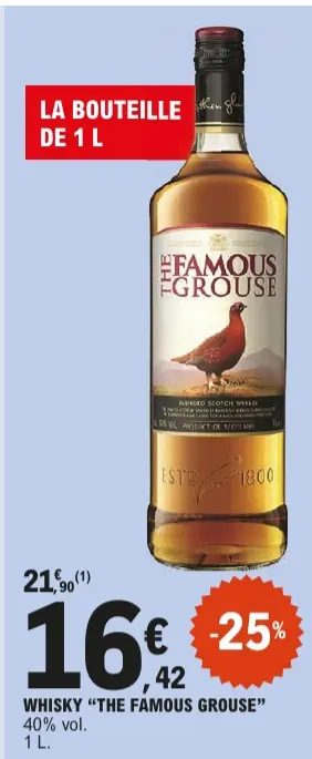 Offre: Whisky "THE FAMOUS GROUSE"