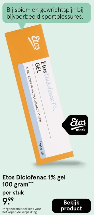 Aanbieding: Diclofenac 1% gel 100 gram