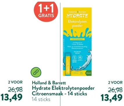 Aanbieding: Hydrate Elektrolytenpoeder Citroensmaak