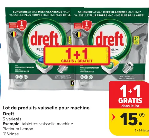 Offre: Lot de produits vaisselle pour machine