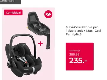Aanbieding: Maxi-Cosi Pebble pro i-size black + Maxi-Cosi