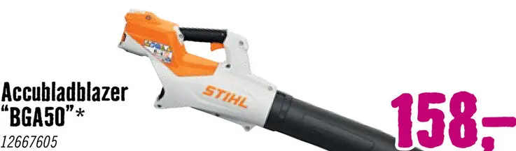 Aanbieding: STIHL Accu bladblazer BGA50 36 V excl accu en lader **cashback**