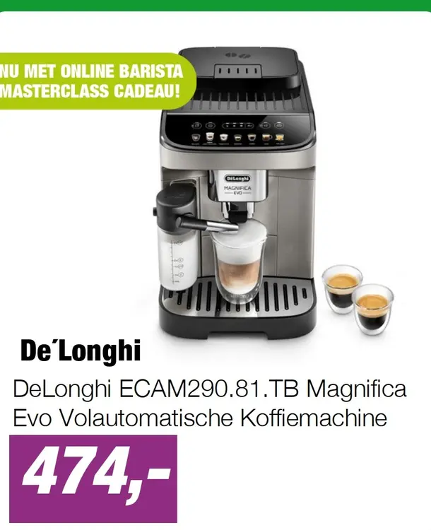 Aanbieding: DeLonghi ECAM290.81.TB Magnifica Evo Volautomatische Koffiemachine
