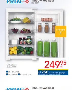 Promotie: Inbouw koelkast