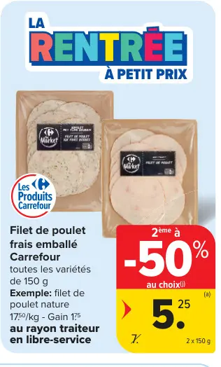 Offre: Filet de poulet frais emballé