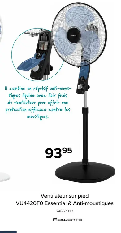 Offre: Ventilateur sur pied VU4420F0 Essential & Ant