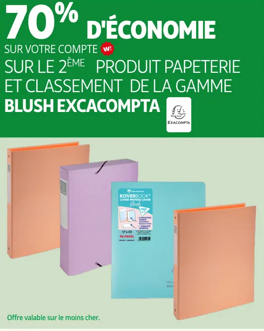 Promotie: Produit Papeterie et Classement