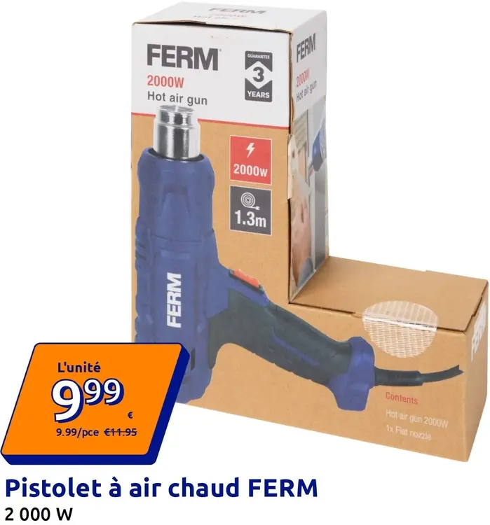Offre: FERM Pistolet à air chaud