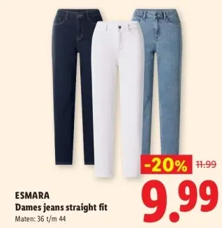 Aanbieding: Dames jeans straight fit