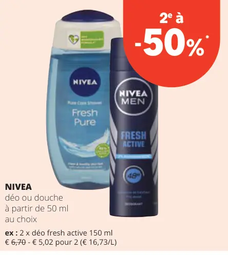 Offre: déo ou douche