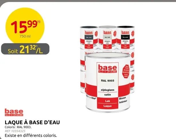 Offre: Laque à base d'eau