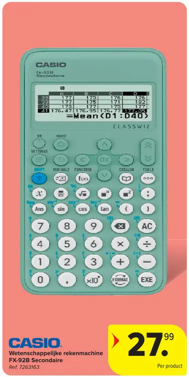 Promotie: Wetenschappelijke rekenmachine FX-92B Seconda