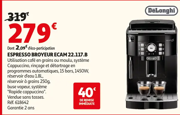 Promotie: Espresso broyeur ecam 22.117.b
