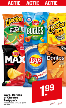 Aanbieding: Lay's, Doritos of Cheetos Partypack