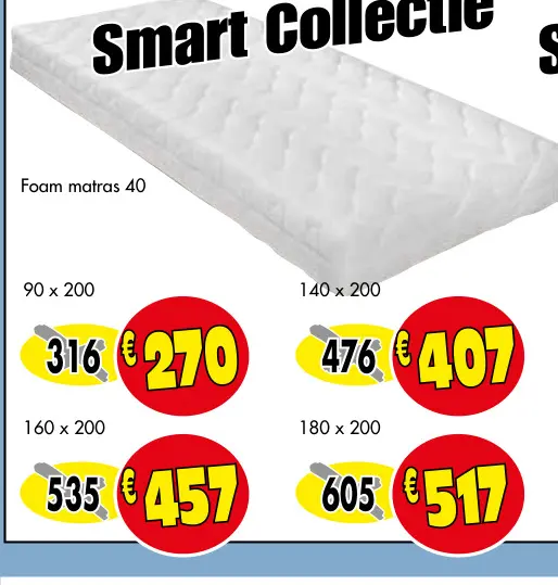 Promotie: Foam matras 40