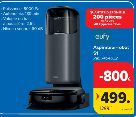 Offre: Aspirateur-robot S1