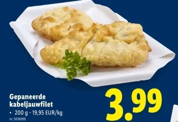 Promotie: Gepaneerde kabeljauwfilet