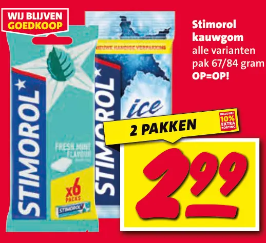 Aanbieding: kauwgom