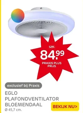 Aanbieding: EGLO PLAFONDVENTILATOR BLOEMENDAAL