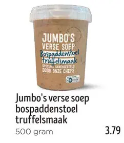 Aanbieding: Jumbo's verse soep bospaddenstoel truffelsmaak