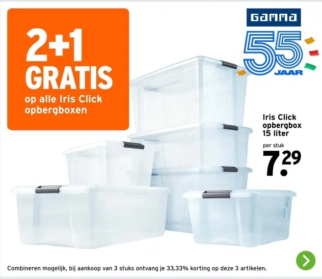 Aanbieding: Iris Click opbergbox