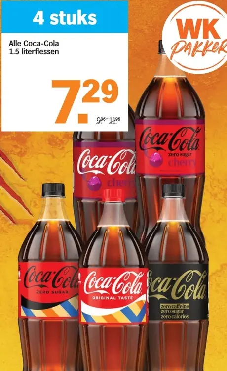 Aanbieding: Coca-Cola 4 stuks