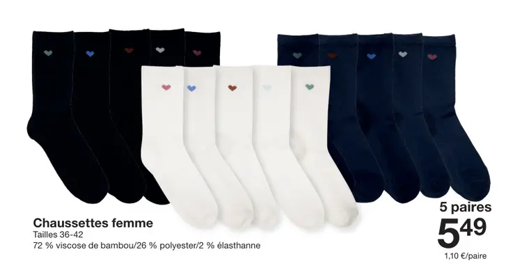 Offre: Chaussettes femme