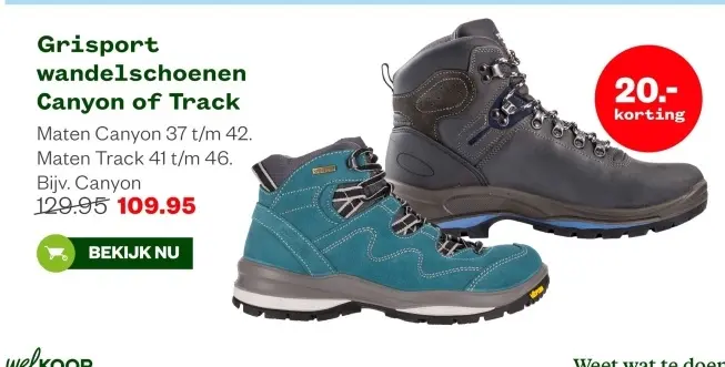 Aanbieding: Grisport wandelschoenen Canyon of Track