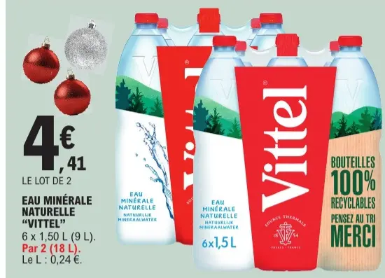 Offre: Eau minérale naturelle "Vittel"