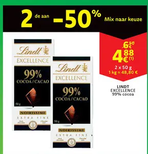 Aanbieding: Lindt EXCELLENCE 99% cocoa