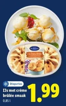 Aanbieding: IJs met crème brûlée smaak