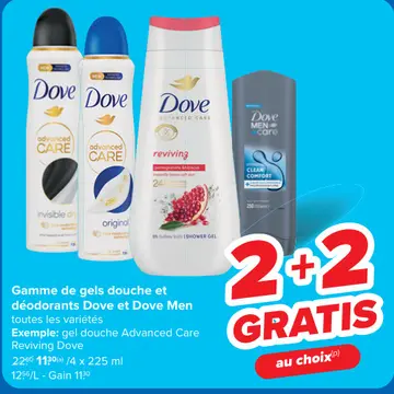 Offre: Gamme de gels douche et déodorants Dove et Do
