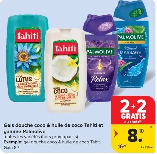 Offre: Gels douche coco & huile de coco