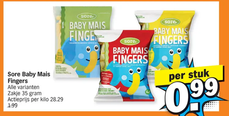 Promotie: Baby Mais Fingers