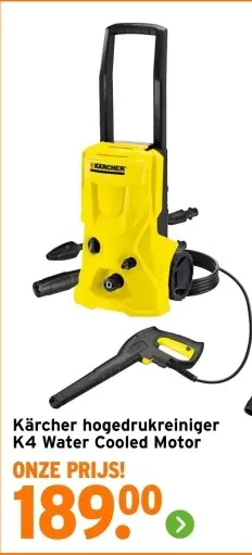 Aanbieding: Kärcher hogedrukreiniger K4 Water Cooled Motor