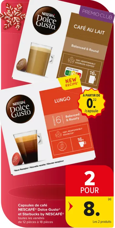 Offre: Capsules de café