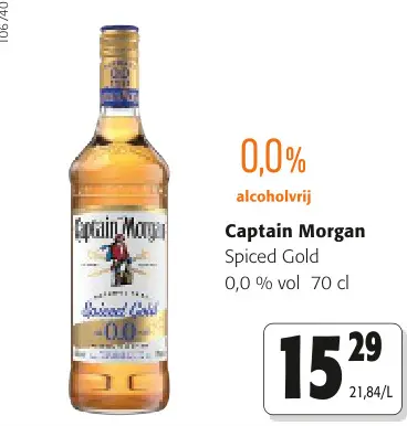 Promotie: Captain Morgan Spiced Gold