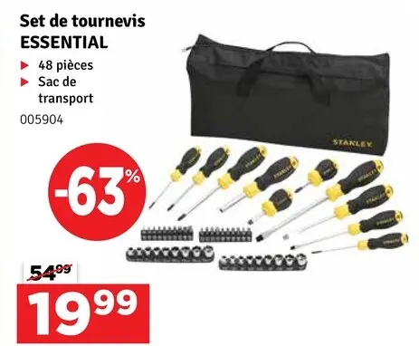 Offre: Set de tournevis ESSENTIAL