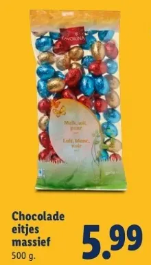 Aanbieding: Chocolade eitjes massief