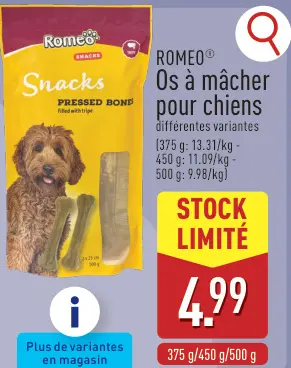 Offre: Os à mâcher pour chiens