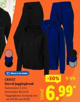 Aanbieding: Vest of joggingbroek