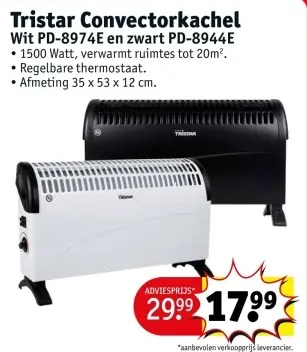 Promotie: Tristar Convectorkachel