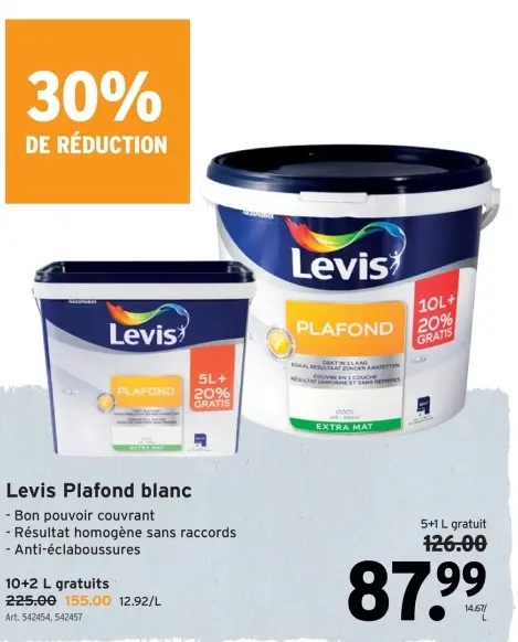 Offre: Plafond blanc