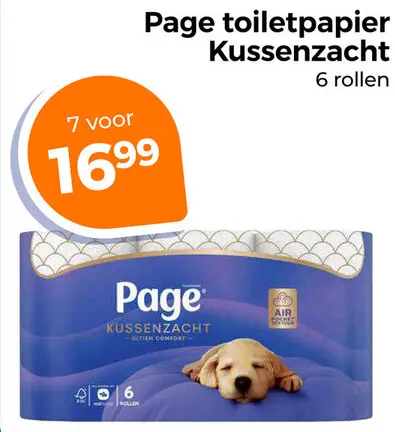 Aanbieding: Page toiletpapier Kussenzacht