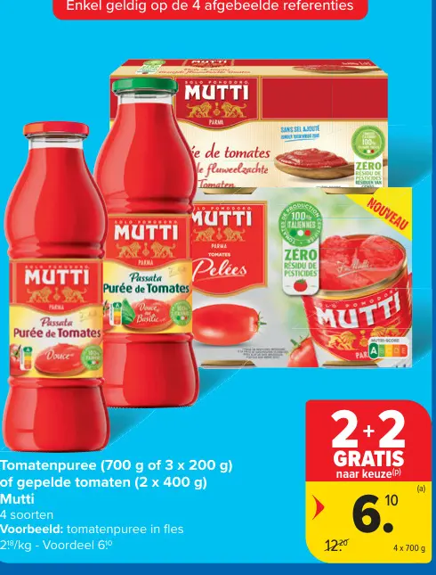 Promotie: Tomatenpuree of gepelde tomaten