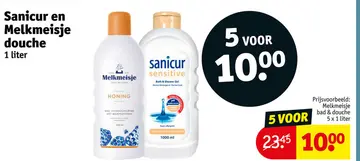 Aanbieding: Sanicur en Melkmeisje douche