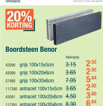 Aanbieding: Boordsteen Benor