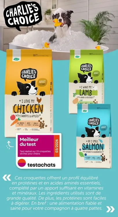 Offre: Charlie's Choice dog food